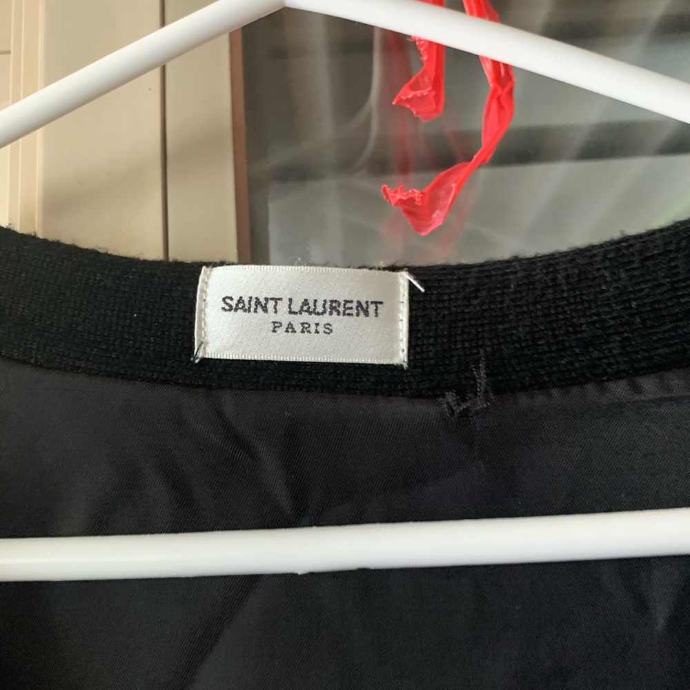 YSL gun pop black white long sleeve cardigan - Picture 3 of 5